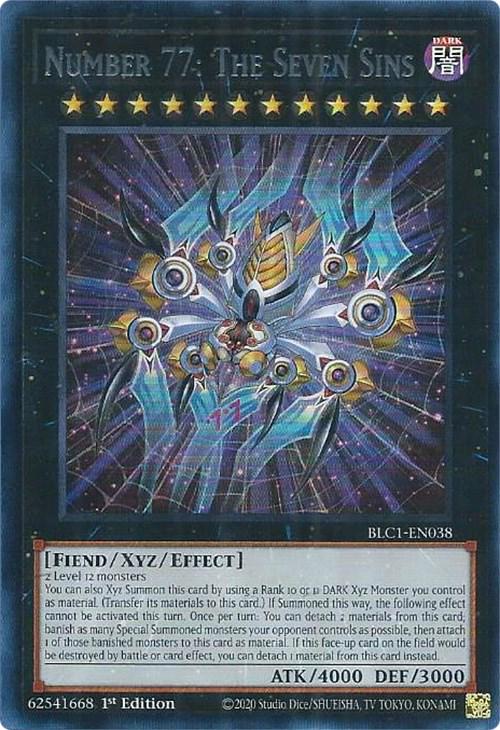 Number 77: The Seven Sins BLC1-EN038 YuGiOh Battles of Legend: Chapter 1
