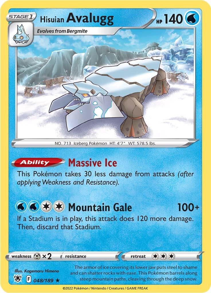 Hisuian Avalugg #48 Pokemon Astral Radiance
