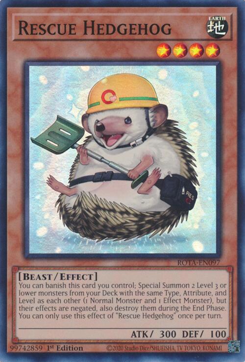 Rescue Hedgehog ROTA-EN097 YuGiOh Rage of the Abyss