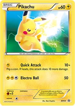 Pikachu #BW54 Pokemon Promo