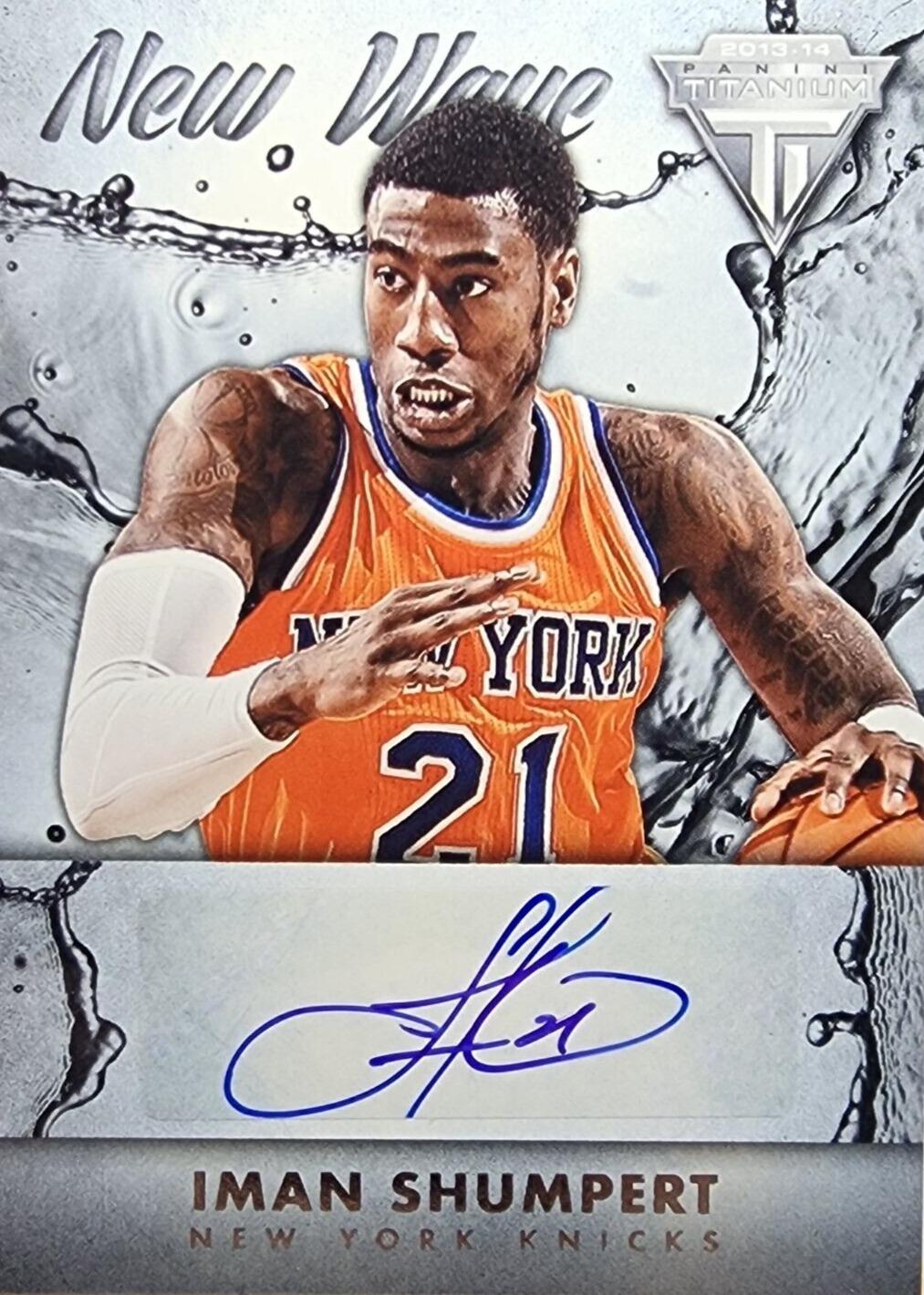 Iman Shumpert #34 Basketball Cards 2013 Panini Titanium New Wave Signatures