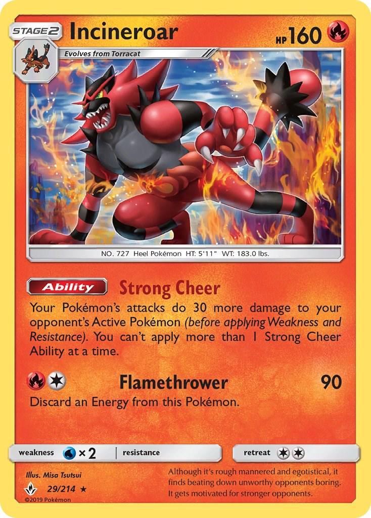 Incineroar #29 Pokemon Unbroken Bonds
