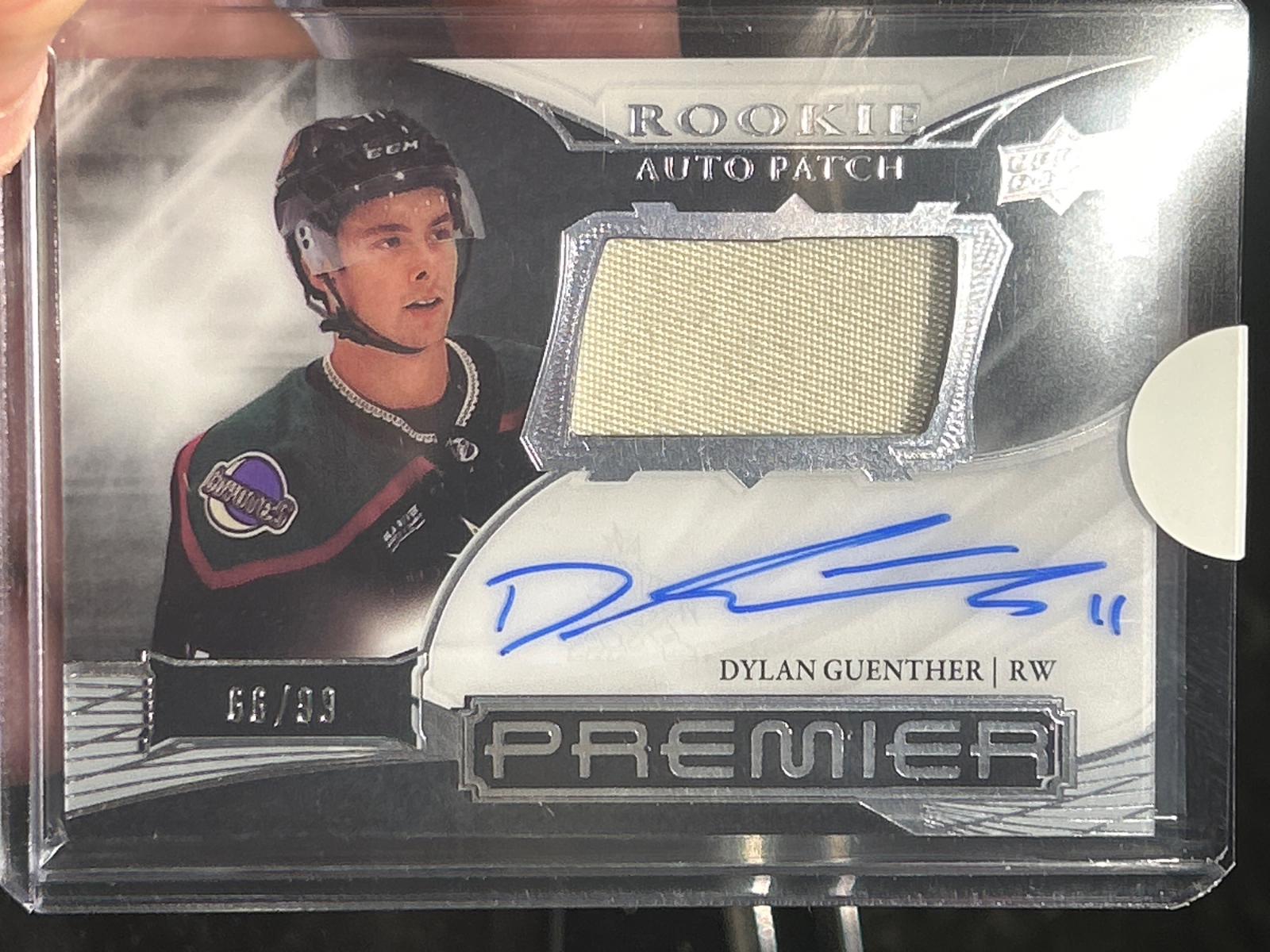 Dylan Guenther #AR-DG Hockey Cards 2022 Upper Deck Premier Acetate Rookie Auto Patch