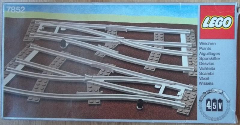 Left and Right Points Manual Gray 4.5v #7852 LEGO Train