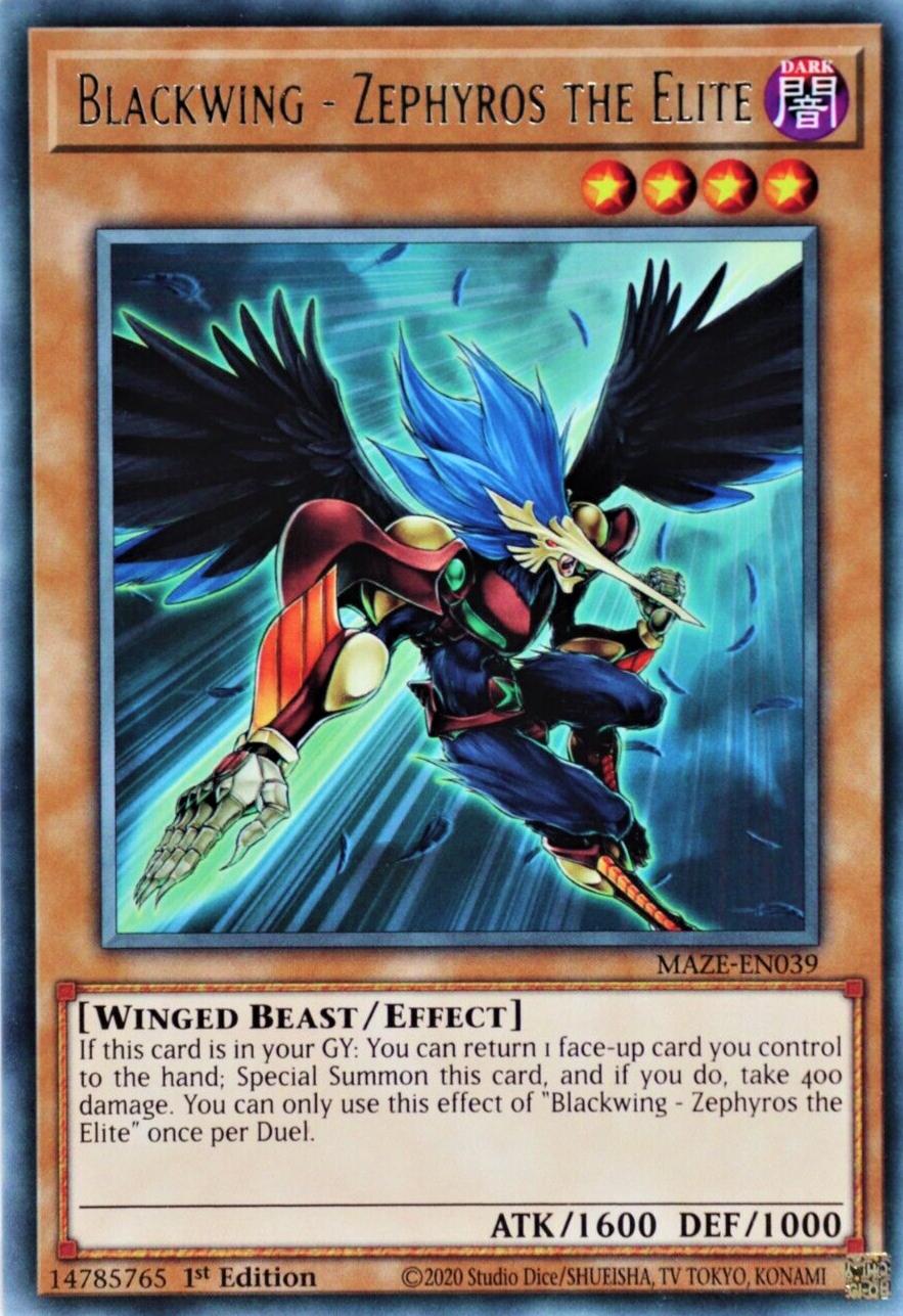 Blackwing - Zephyros the Elite MAZE-EN039 YuGiOh Maze of Memories