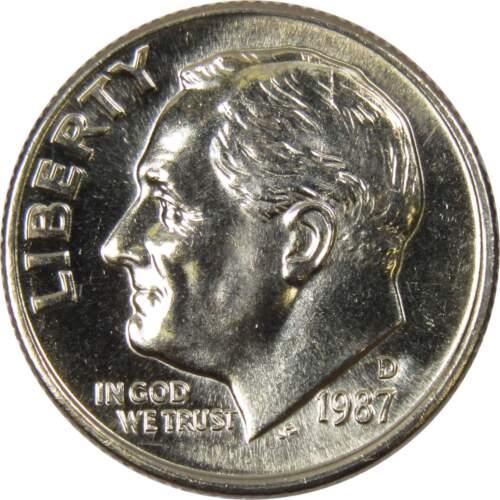 1987 D Coins Roosevelt Dime
