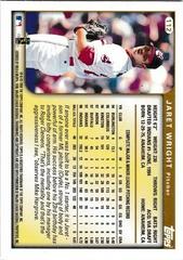Back Of Card | Jaret Wright Baseball Cards 1999 Topps