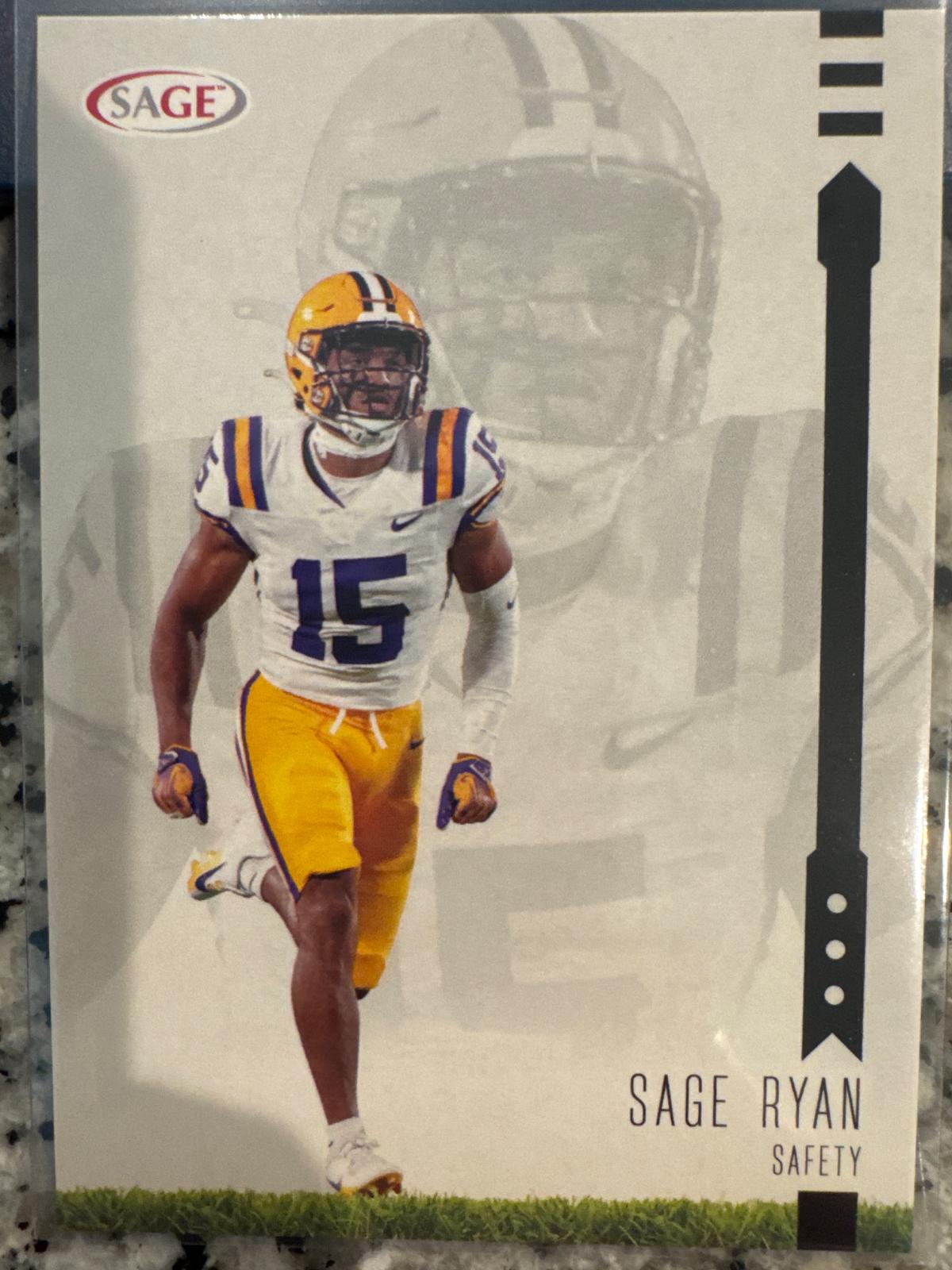Sage Ryan #4 Football Cards 2025 Sage Hit