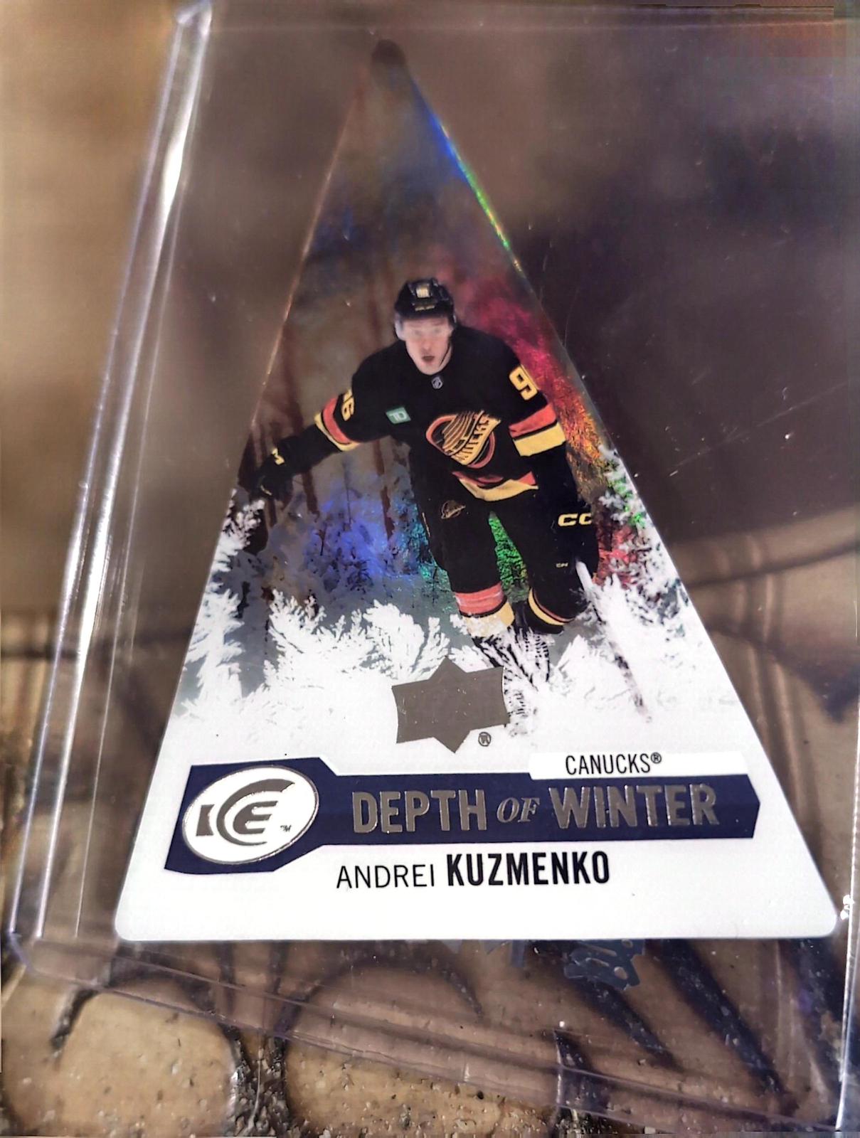 Andrei Kuzmenko #DW-5 Hockey Cards 2023 Upper Deck Ice Hockey Depth of Winter
