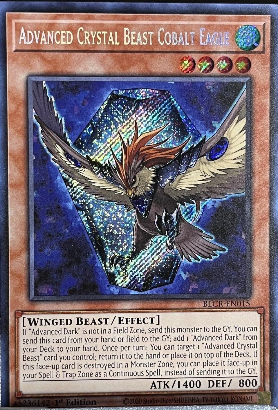 Advanced Crystal Beast Cobalt Eagle BLCR-EN015 YuGiOh Battles of Legend: Crystal Revenge