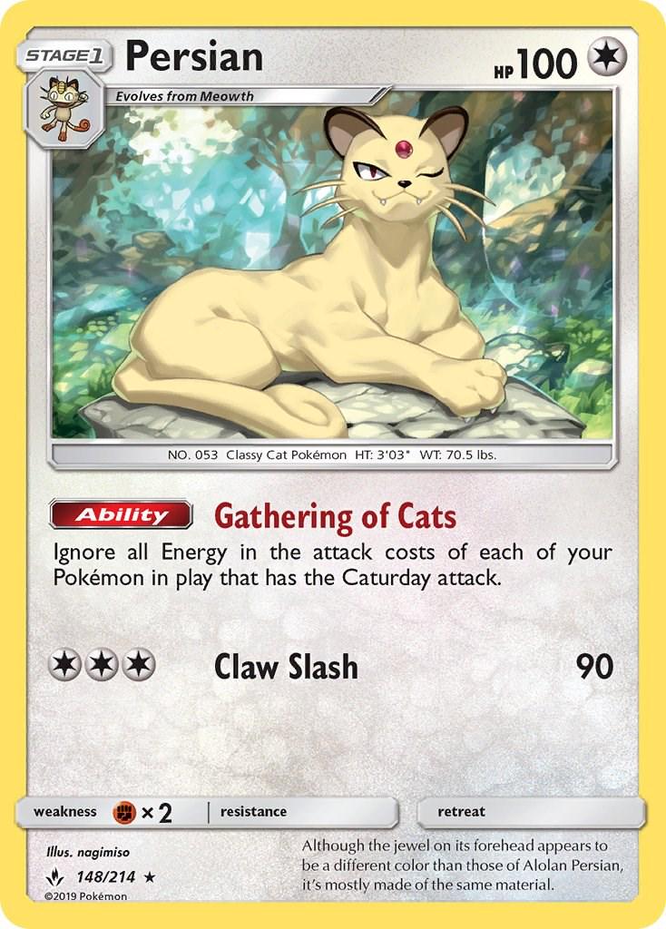Persian #148 Pokemon Unbroken Bonds