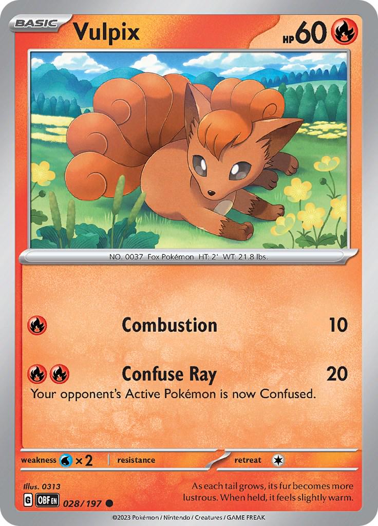 Vulpix #28 Pokemon Obsidian Flames