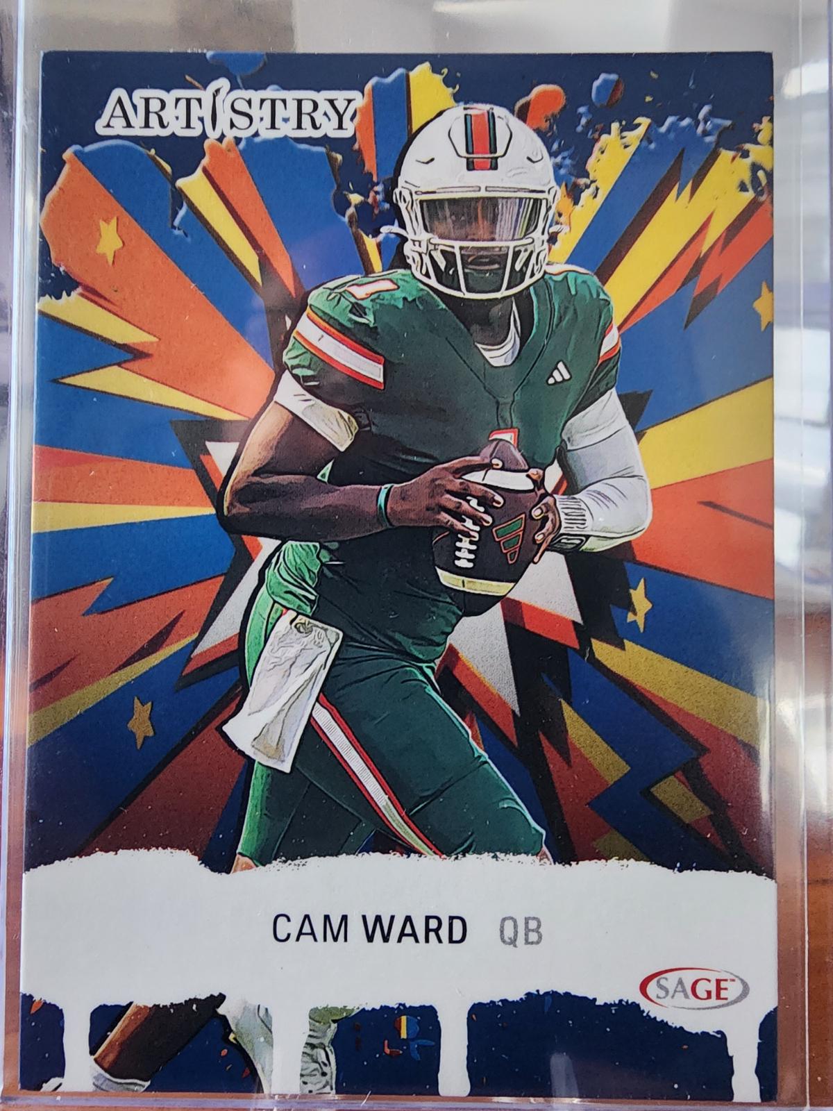 Cam Ward #3 2025 Sage Artistry Football
