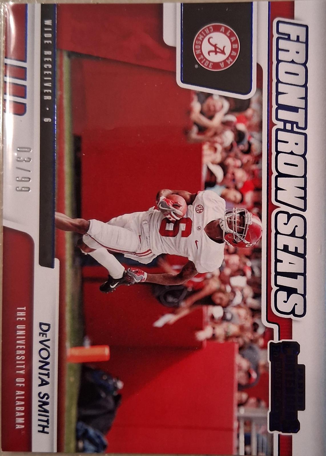 DeVonta Smith #4 Football Cards 2021 Panini Contenders Draft Picks Front Row Seats