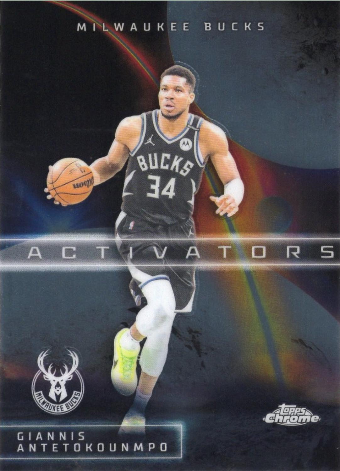 2025 Topps Chrome Activators Giannis Antetokounmpo [Refractor] #AC-4 card