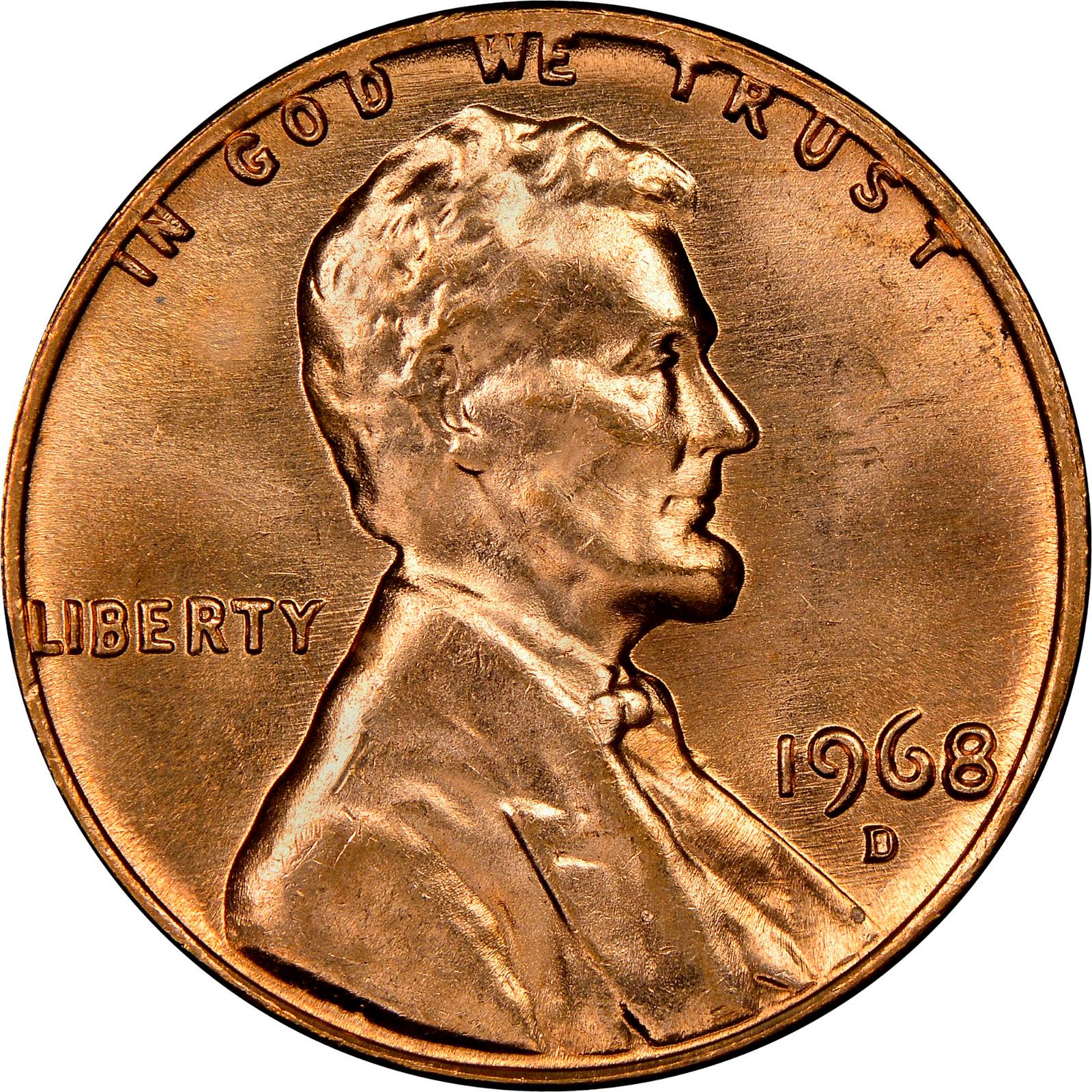 1968 D Coins Lincoln Memorial Penny