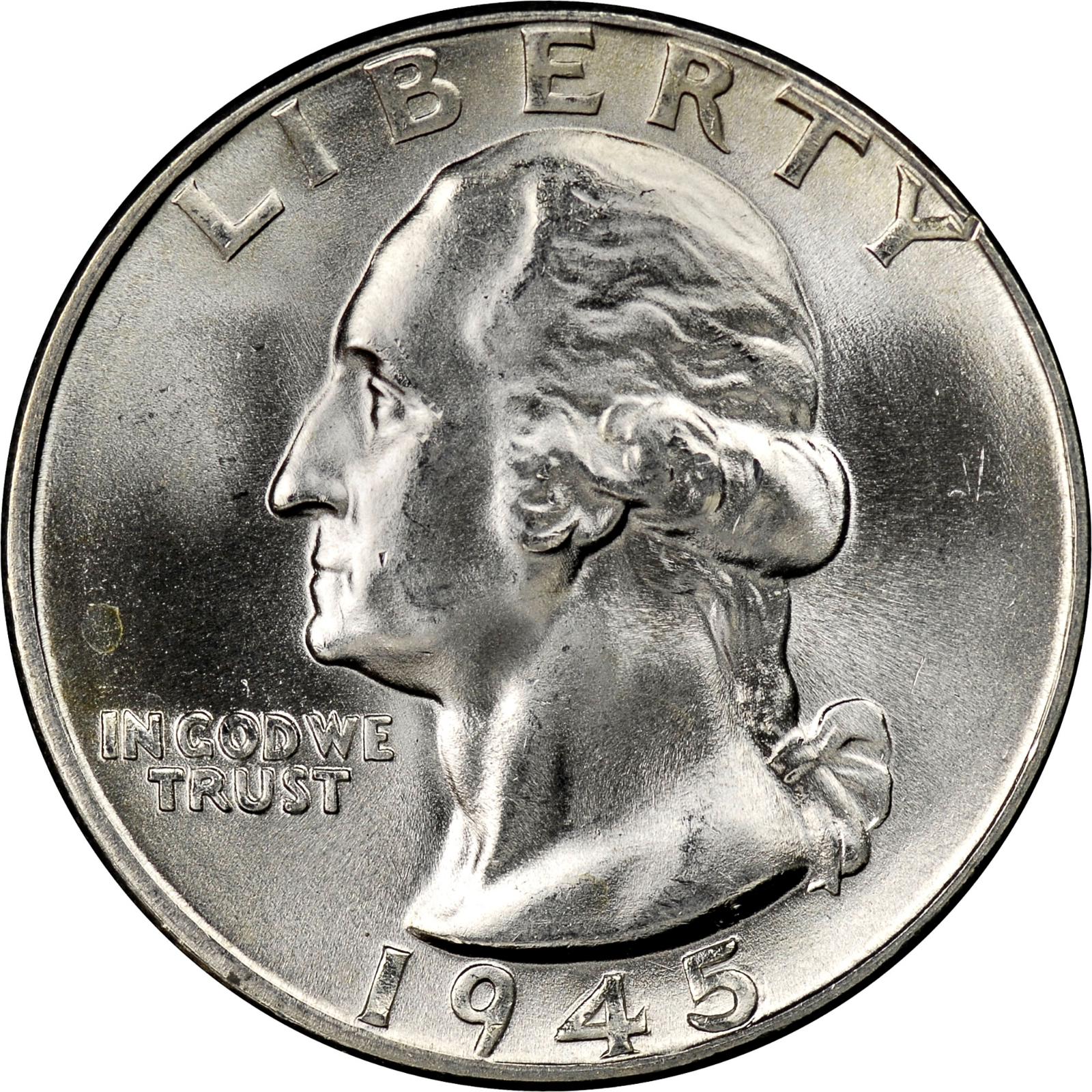 1945 Coins Washington Quarter