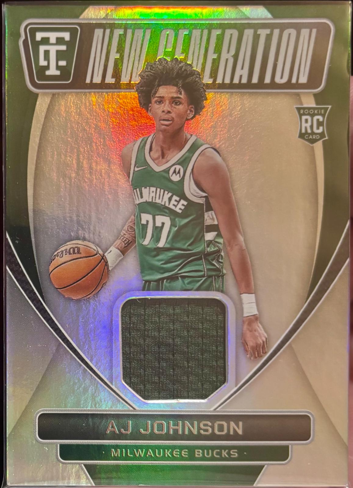 AJ Johnson #NGJ-AJJ Basketball Cards 2024 Panini Totally Certified New Generation Jersey