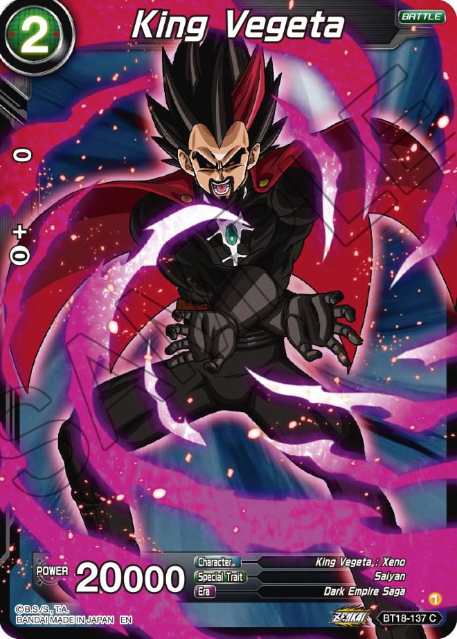 King Vegeta BT18-137 Dragon Ball Super Dawn of the Z-Legends