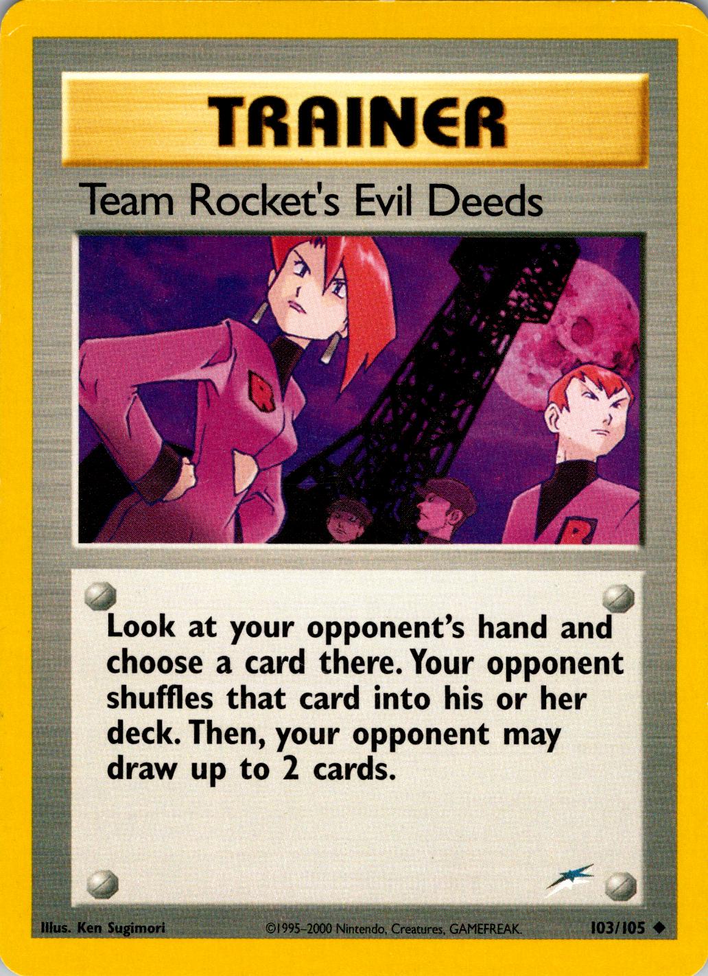 Team Rocket's Evil Deeds #103 Pokemon Neo Destiny