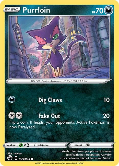 Purrloin #39 Pokemon Champion's Path