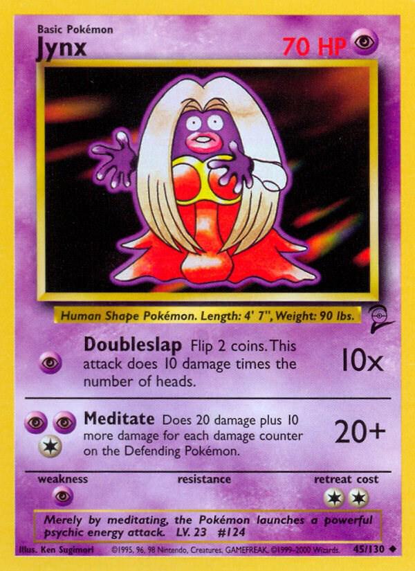 Jynx #45 Pokemon Base Set 2