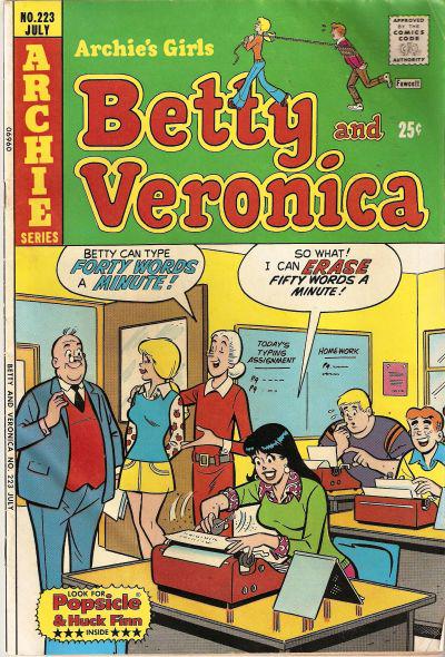 Archie's Girls Betty and Veronica #223 (1974) Comic Books Archie's Girls Betty and Veronica