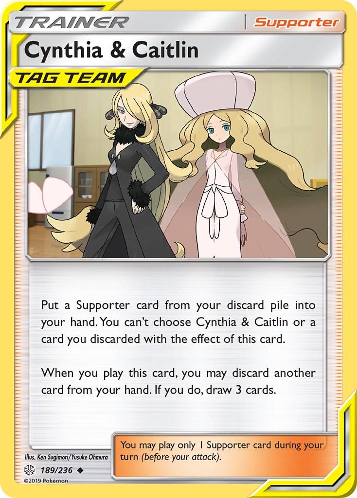 Cynthia & Caitlin #189 Pokemon Cosmic Eclipse