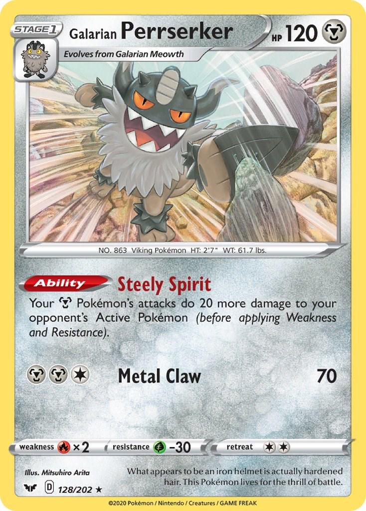 Galarian Perrserker #128 Pokemon Sword & Shield