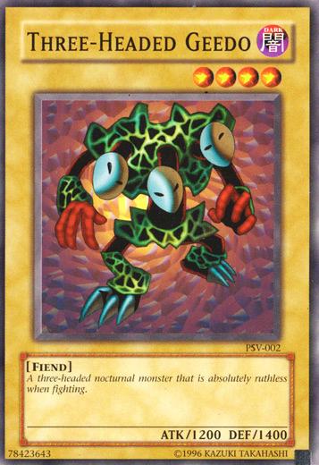 Three-Headed Geedo PSV-002 YuGiOh Pharaoh's Servant