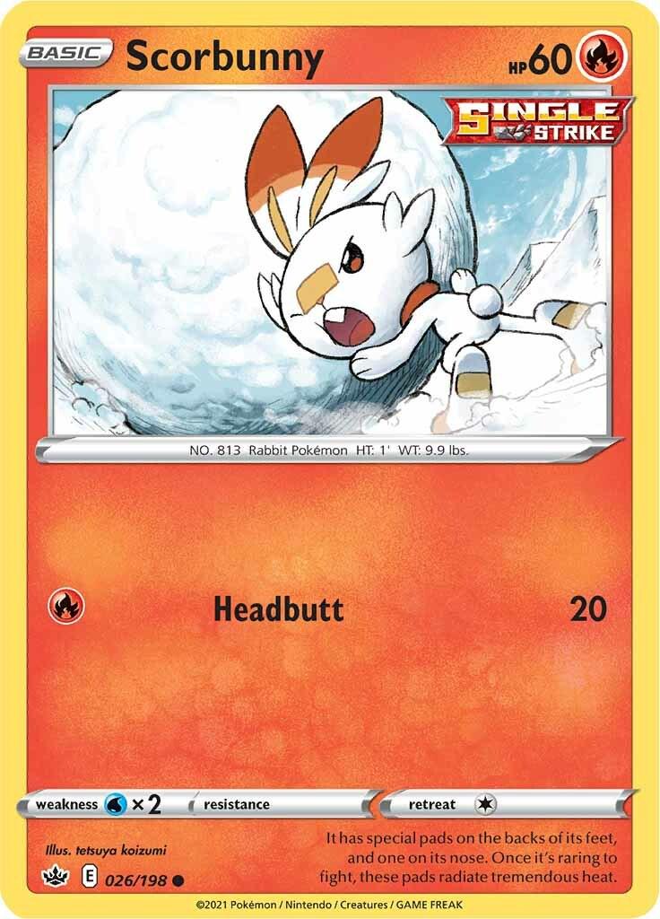 Scorbunny #26 Pokemon Chilling Reign