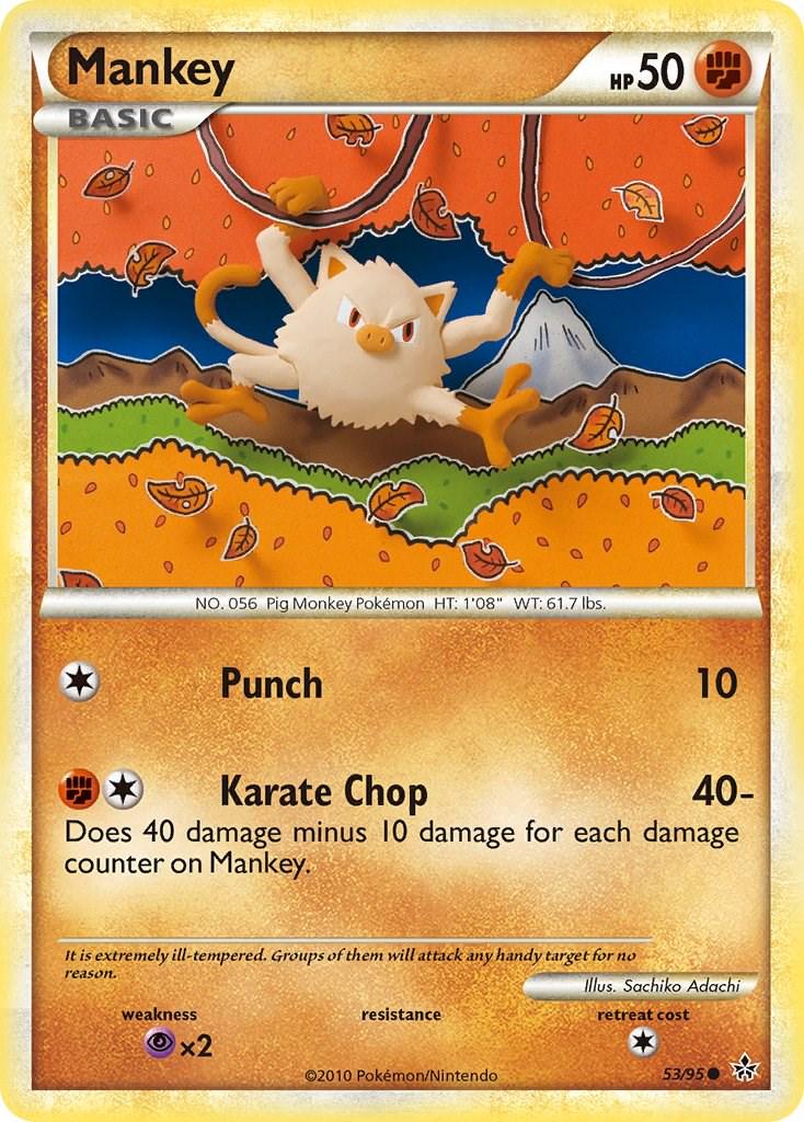 Mankey #53 Pokemon Unleashed