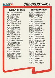Checklist: Indians / Mariners / White Sox / Phillies