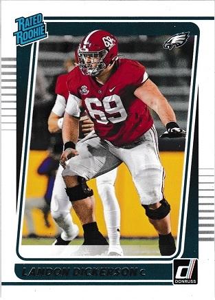 Landon Dickerson #305 Football Cards 2021 Panini Donruss