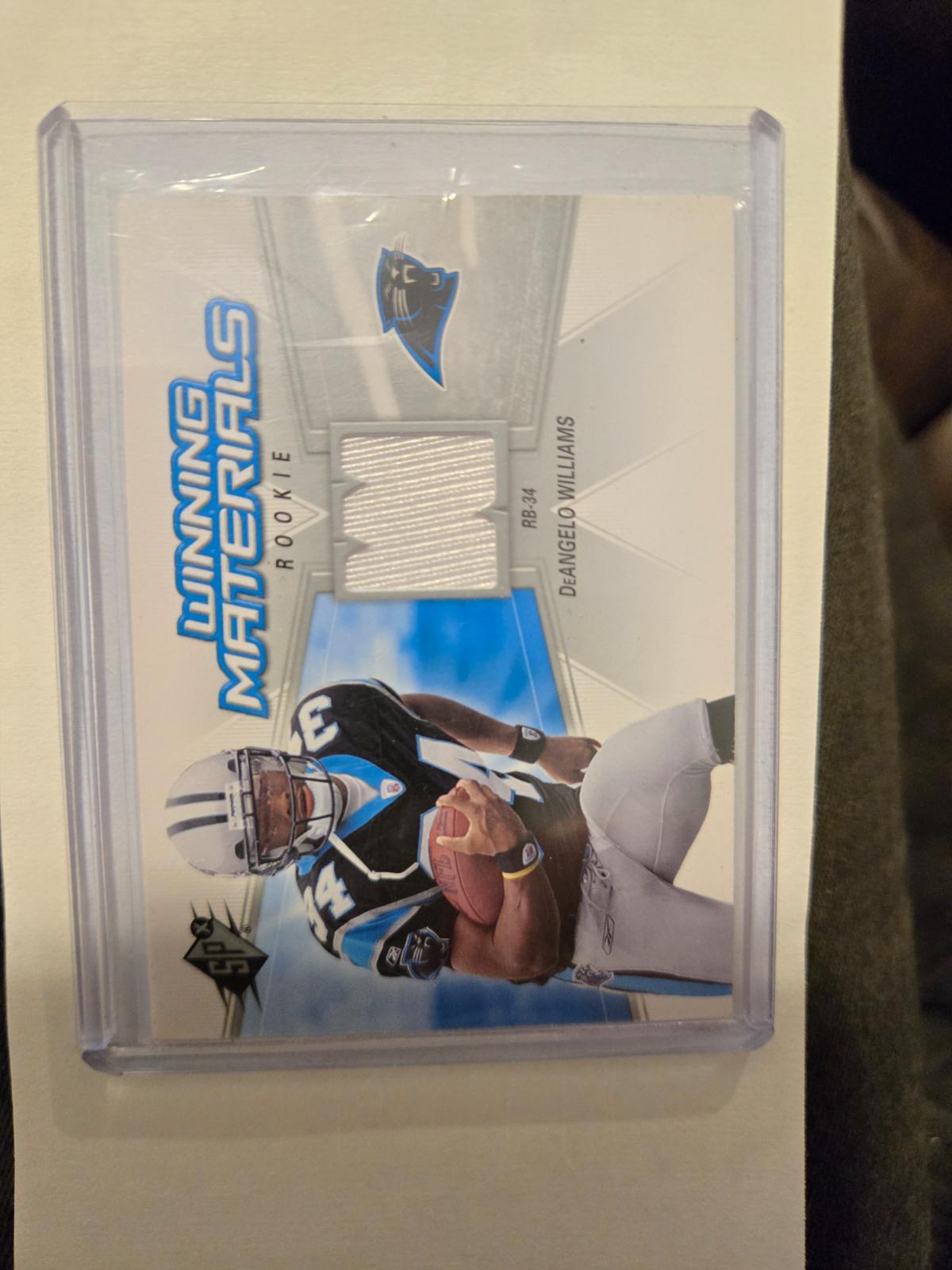 DeAngelo Williams #WMR-DW Football Cards 2006 Spx Rookie Winning Materials