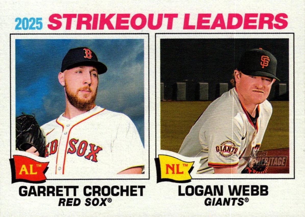 2026 Topps Heritage Logan Webb / Garrett Crochet #6 card