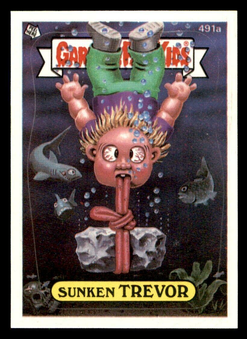 Sunken TREVOR #491a 1988 Garbage Pail Kids