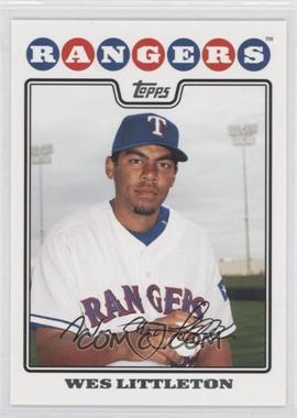 Wes Littleton #UH186 2008 Topps Update & Highlights Baseball