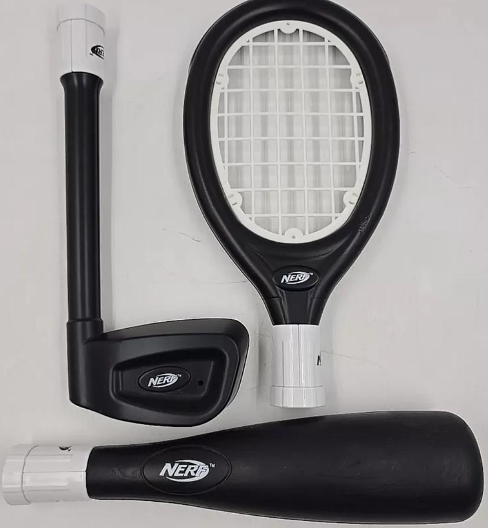 Nerf Tennis Racket, Golf Club, & Baseball Bat Wii