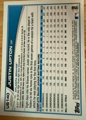 Back Of Card | Justin Upton [White] Baseball Cards 2013 Topps Update