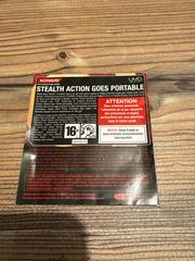 Notice | Metal Gear Solid: Portable OPS [Not For Resale] PAL PSP