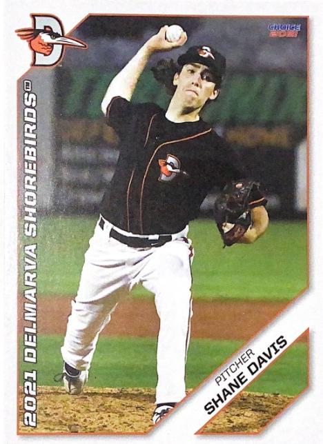 Shane Davis #7 2021 Choice Delmarva Shorebirds Baseball