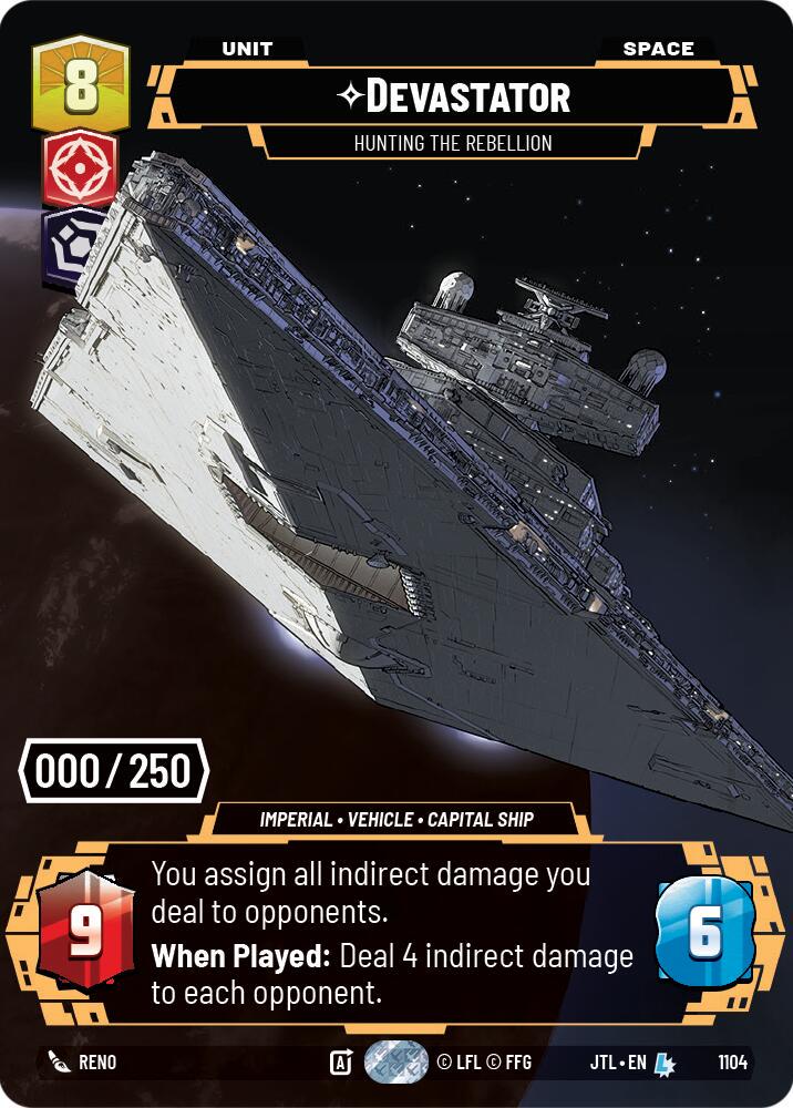 Devastator - Hunting the Rebellion #1104 Star Wars Unlimited: Jump to Lightspeed