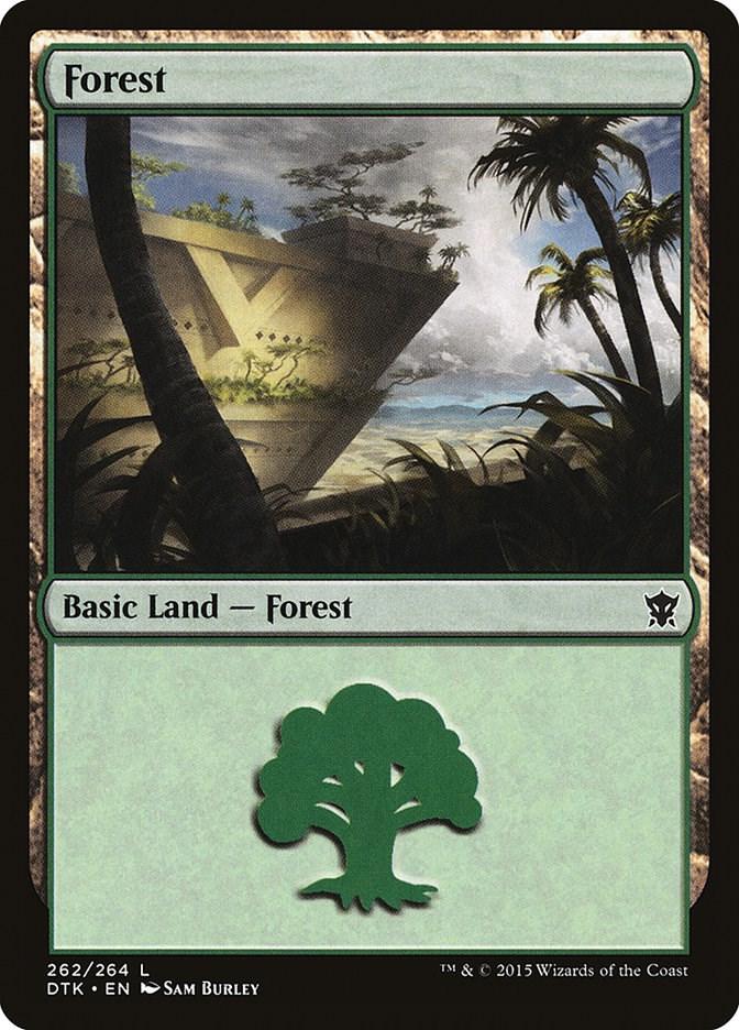 Forest #262 Magic Dragons of Tarkir