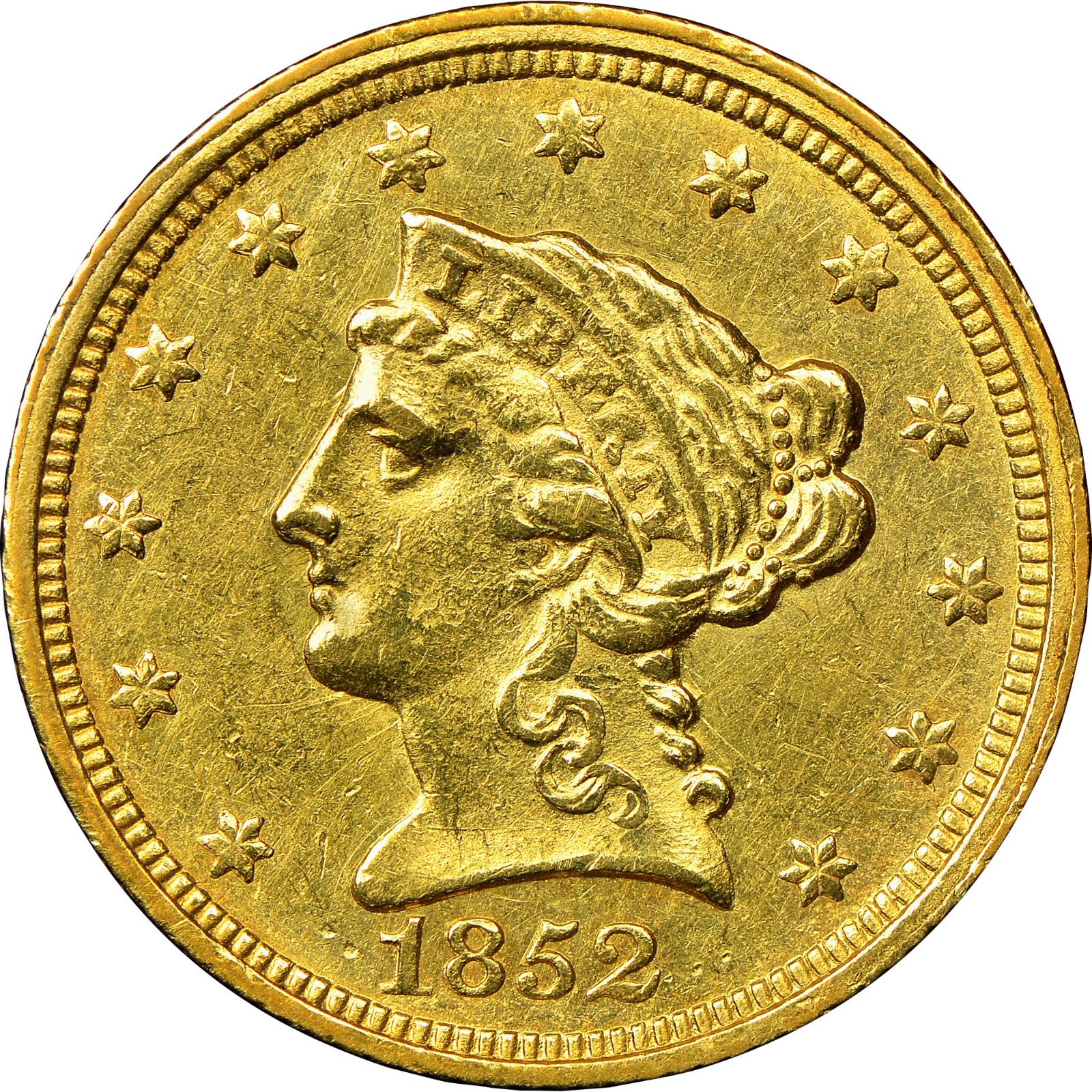 1852 C Coins Liberty Head Quarter Eagle