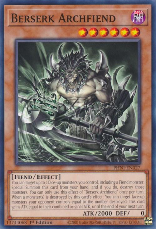 Berserk Archfiend PHNI-EN027 YuGiOh Phantom Nightmare