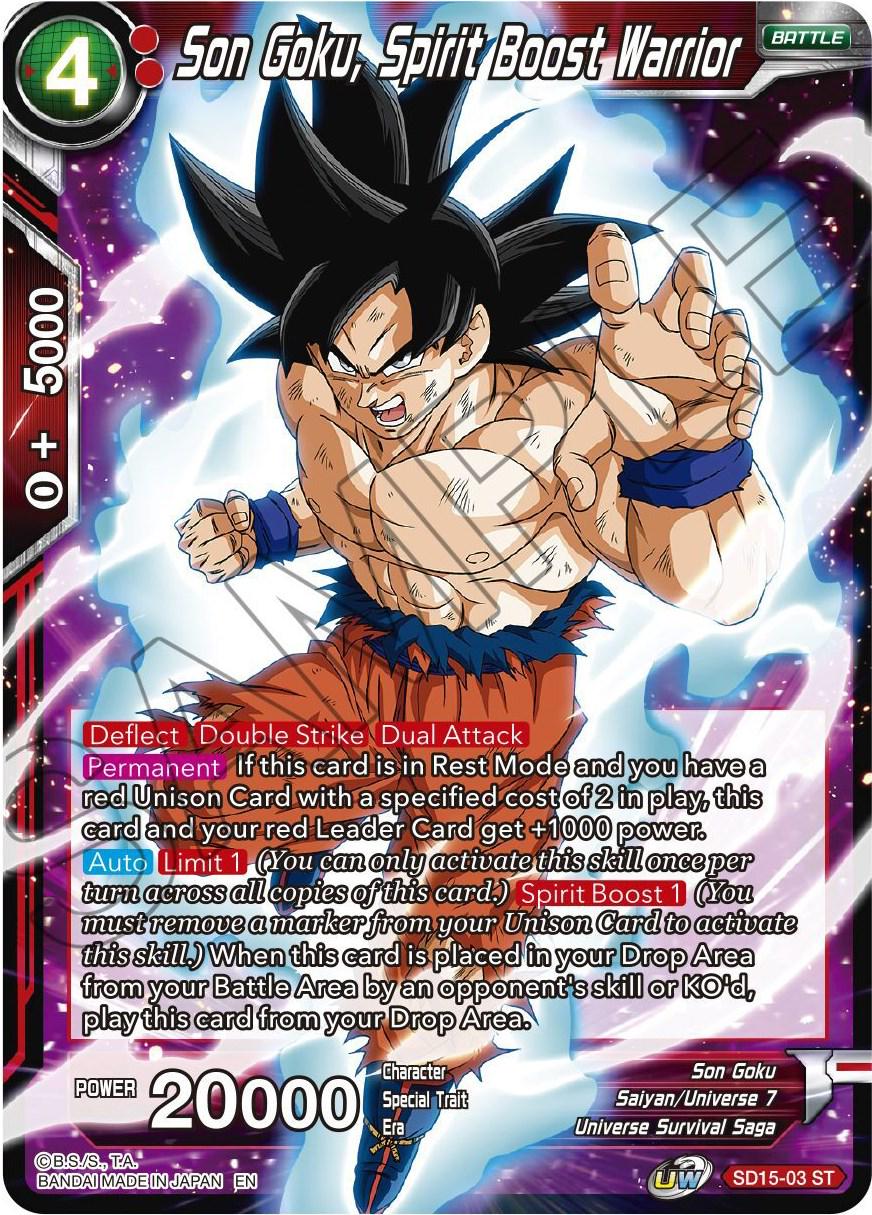 Son Goku, Spirit Boost Warrior SD15-03 Dragon Ball Super Cross Spirits