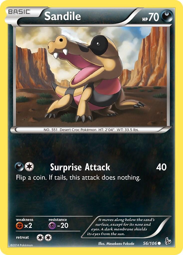 Sandile #56 Pokemon Flashfire