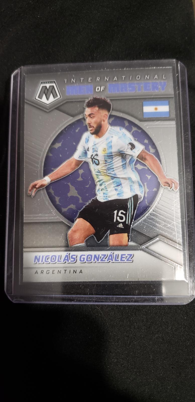 Nicolas Gonzalez #4 Soccer Cards 2021 Panini Mosaic Road to FIFA World Cup International Men of Mastery
