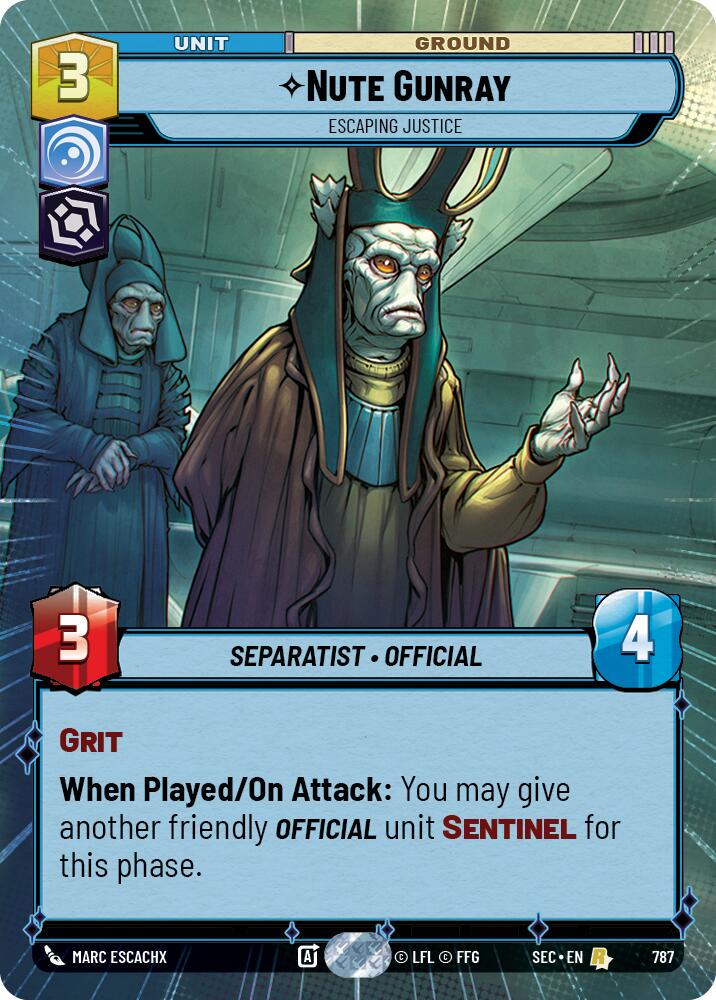 Nute Gunray - Escaping Justice [Hyperspace Foil] #787